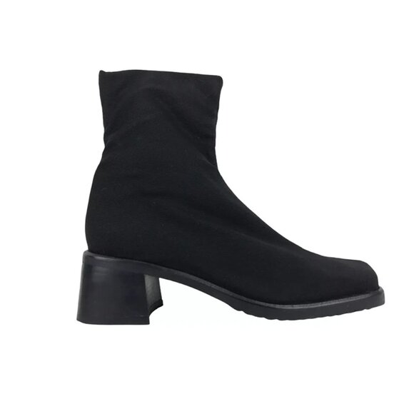 Mezlan Womens Black Round Toe Stretch‎ Pull On Ankle Platform Boots Size US 9 M - Picture 1 of 9